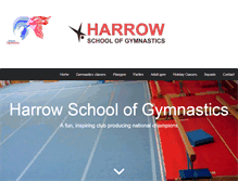 Tablet Screenshot of harrowschoolofgymnastics.co.uk